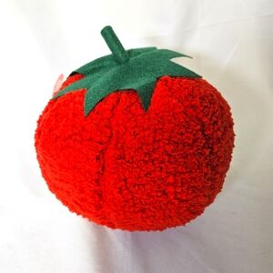 Plush Red Tomato Pillow‎ New